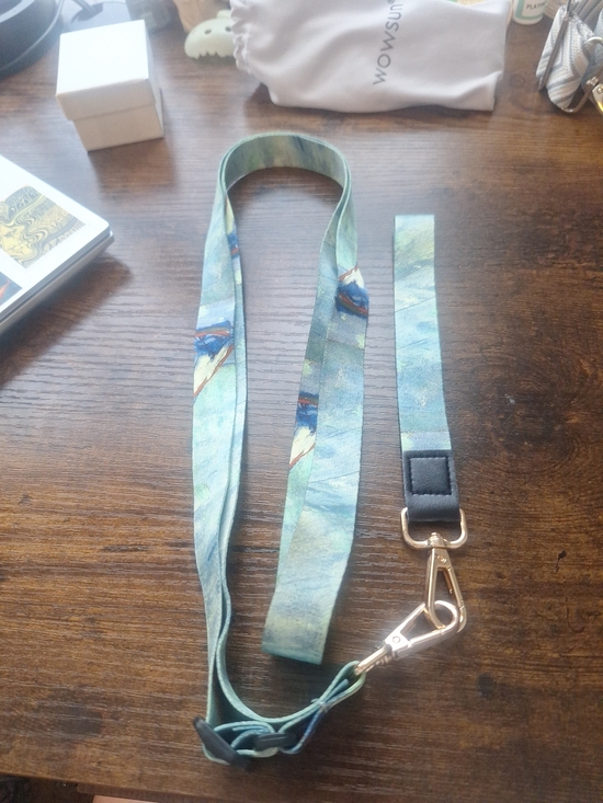 Seaglasscoaztallemonades.com Accessories - Blue Green Abstract Print Phone Lanyard Case Strap